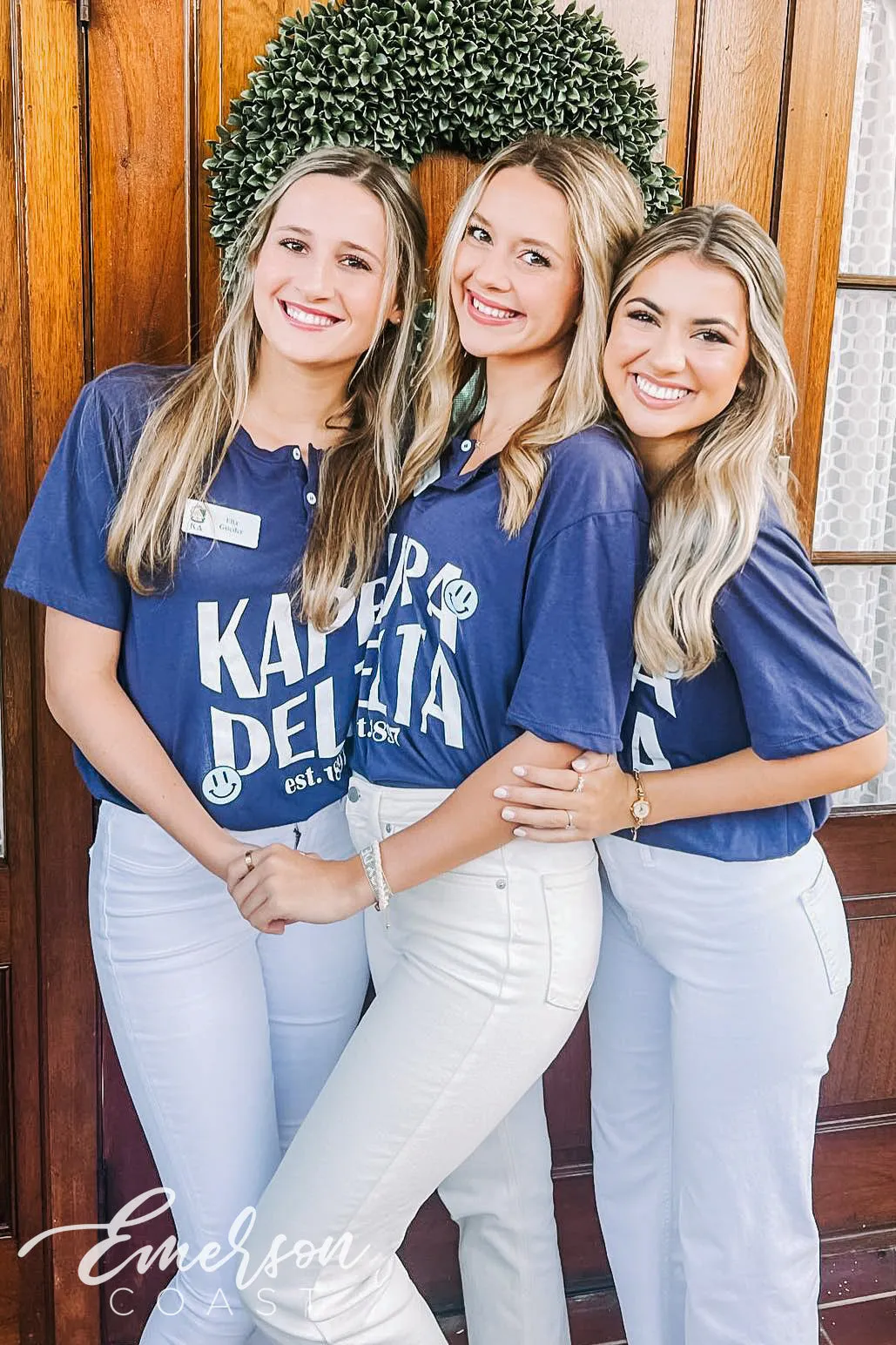 Kappa Delta Navy Recruitment Henley Tee