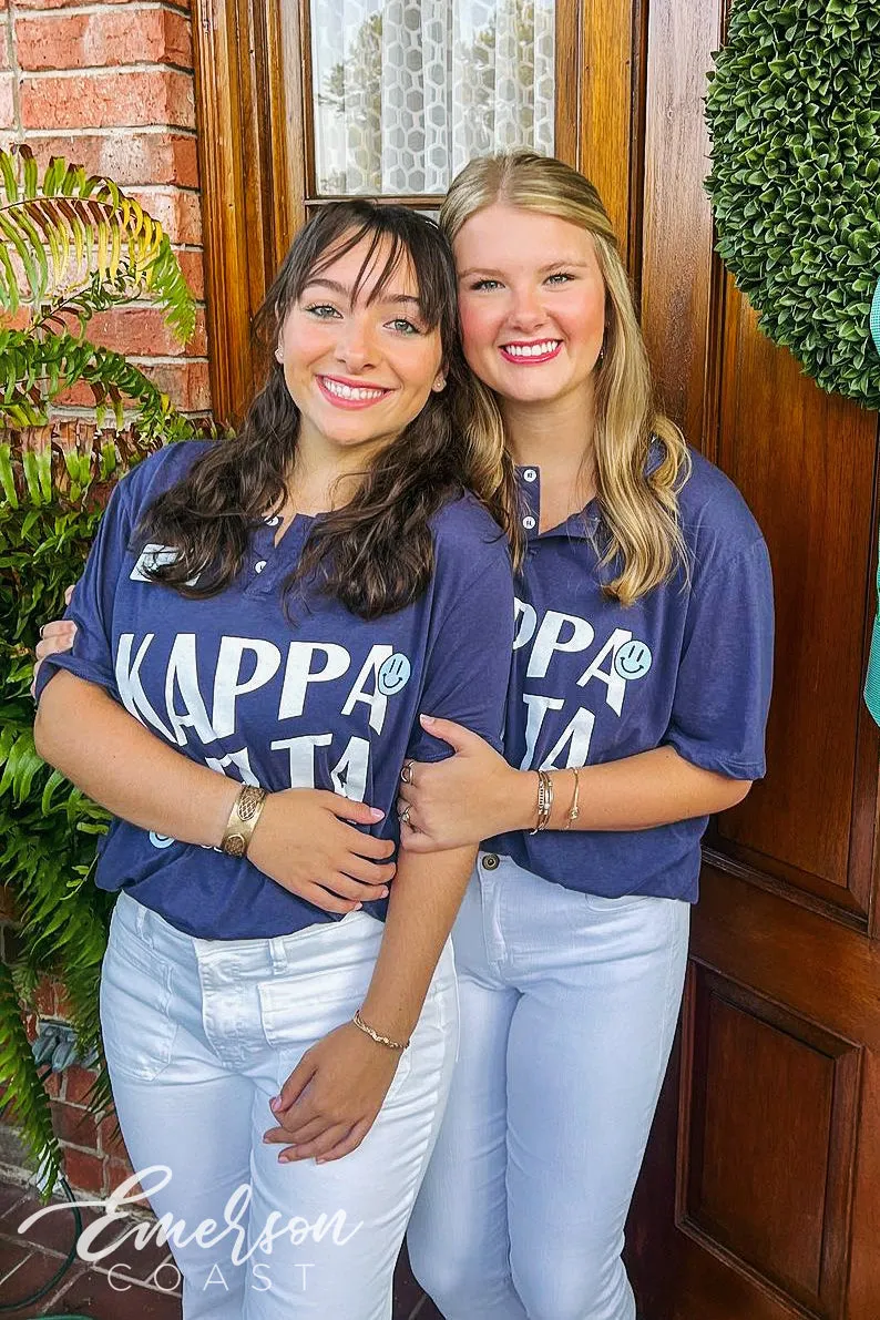 Kappa Delta Navy Recruitment Henley Tee