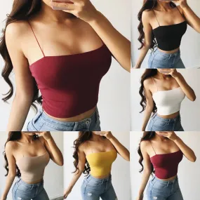 Keep It Simple Crop Top Camis