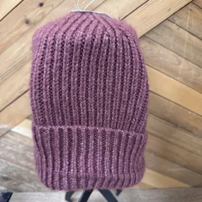 Knitted Pink Beanie Hat: Pink-unisex-