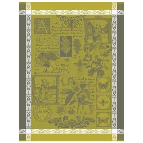 Le Jacquard Francais Tea Towel "Herbier" Bergamot