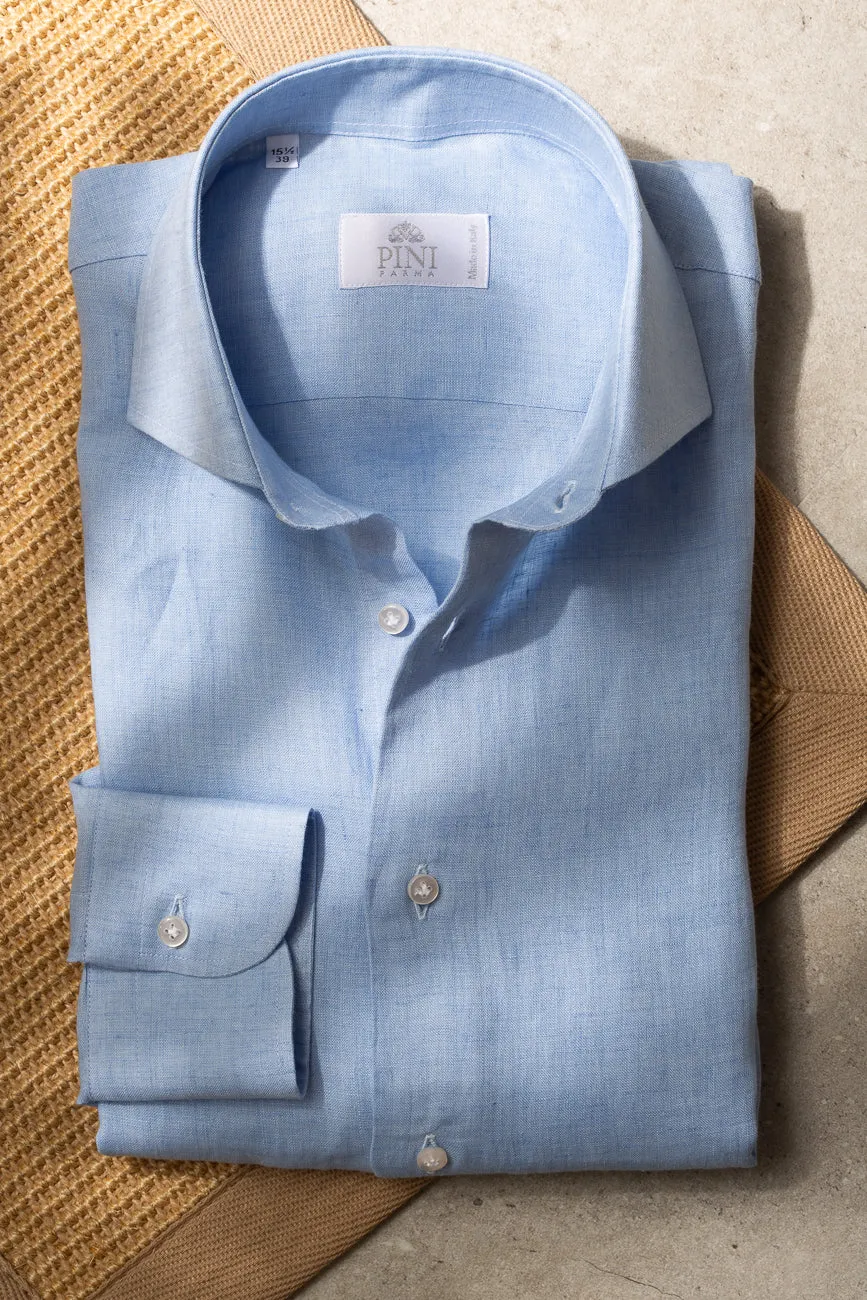 Light blue linen shirt - Made in Italy