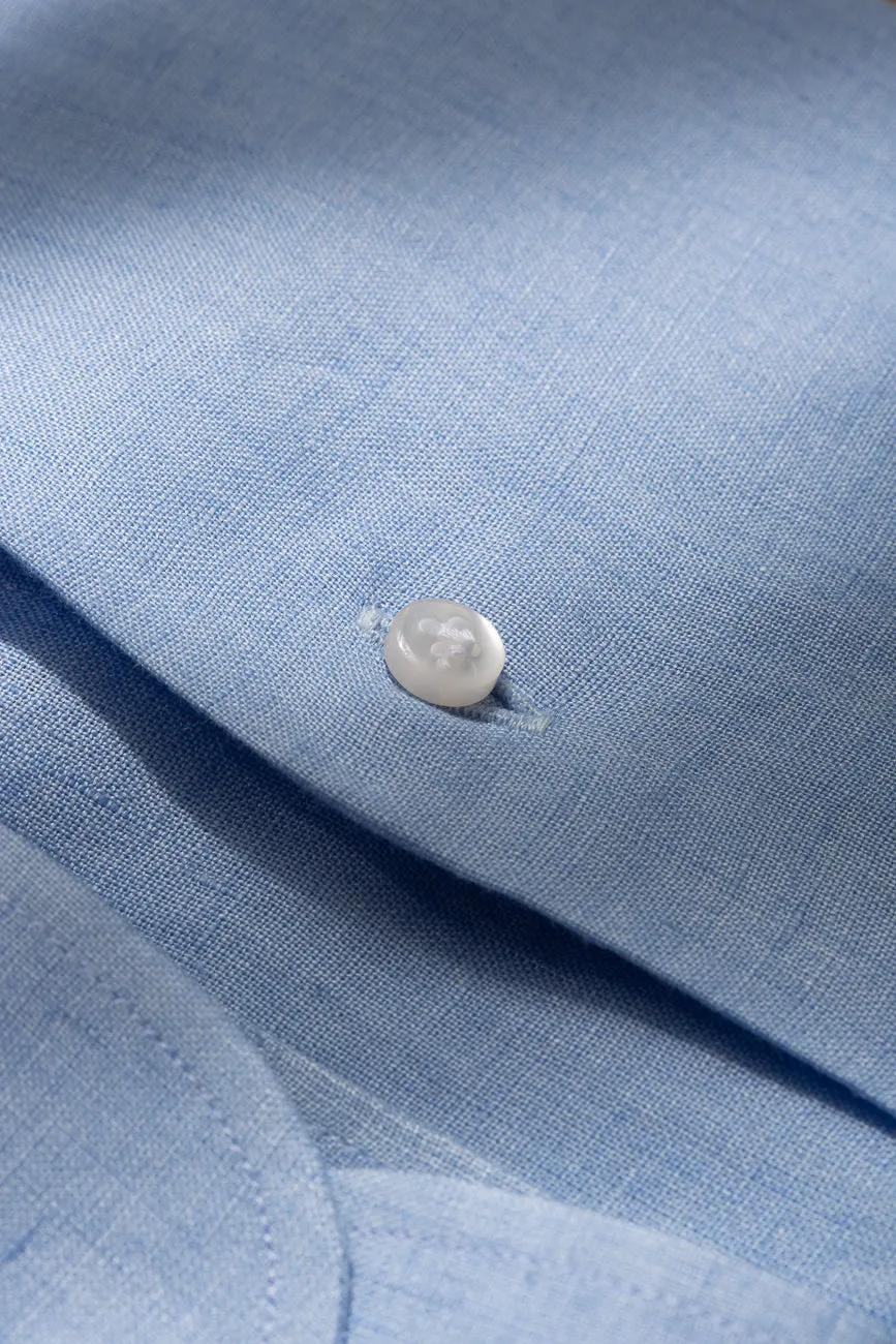 Light blue linen shirt - Made in Italy