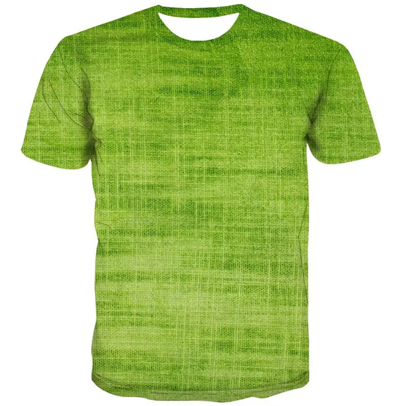 Light green linen texture shirt special texture 4D tshirt art costume Casual different men