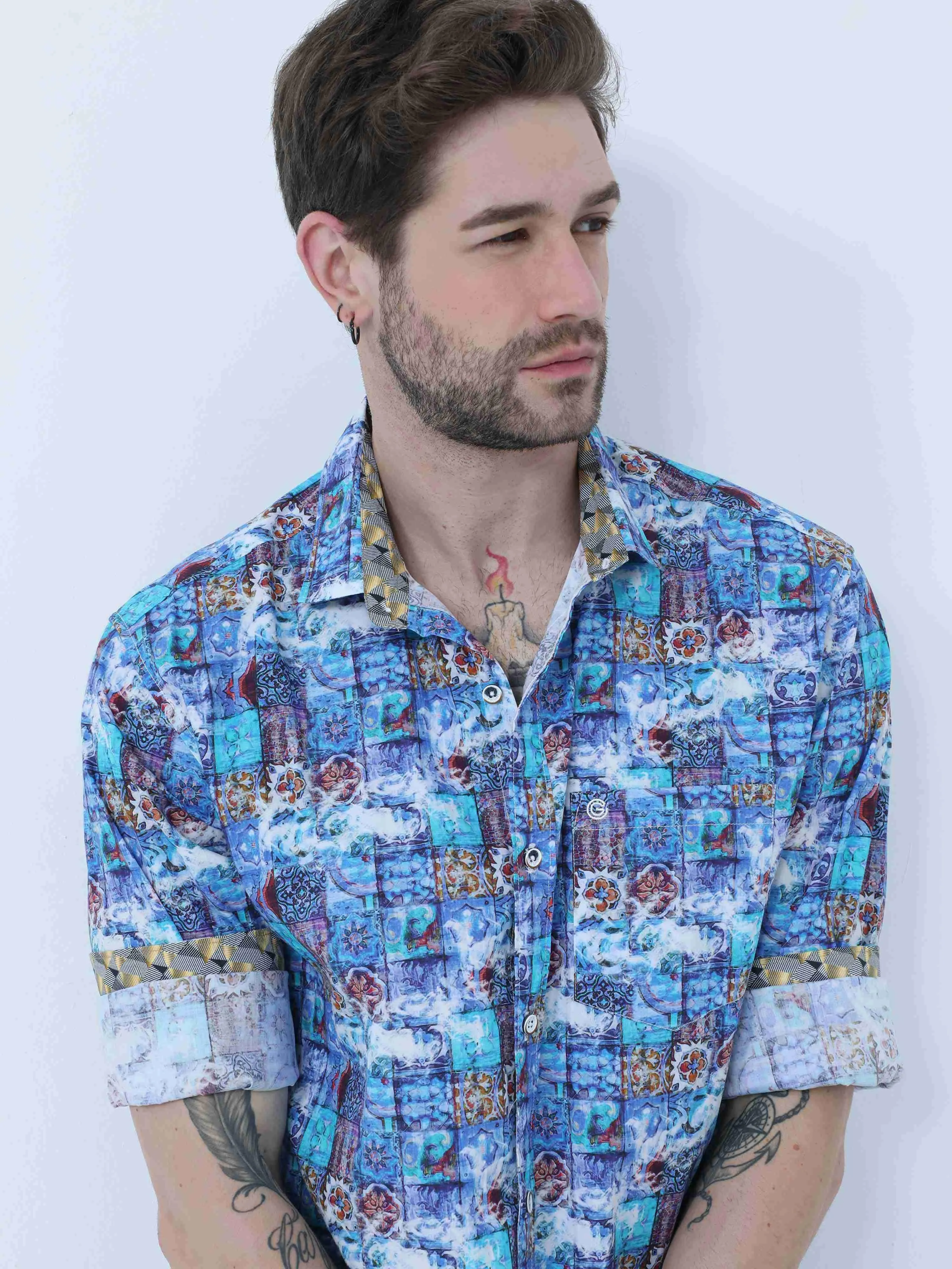 Limited edition - Blue Mischief Casual Full Shirt