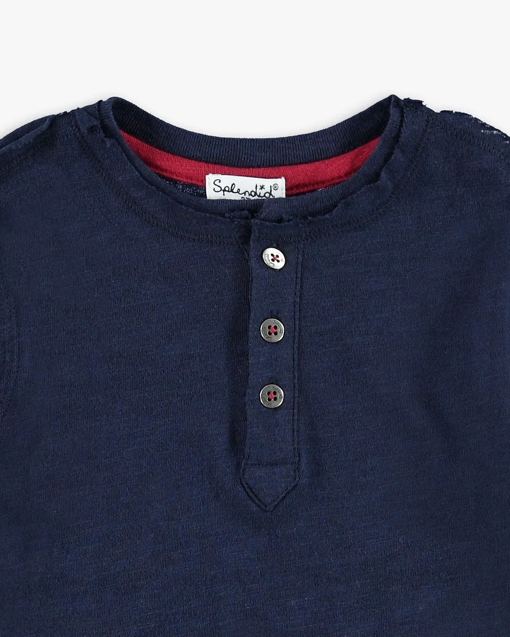 Little Boy Long Sleeve Henley Top