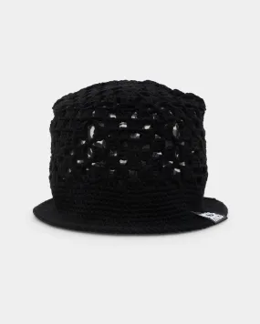 Loiter Crochet Bucket Hat Black