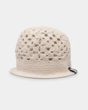 Loiter Crochet Bucket Hat Off White