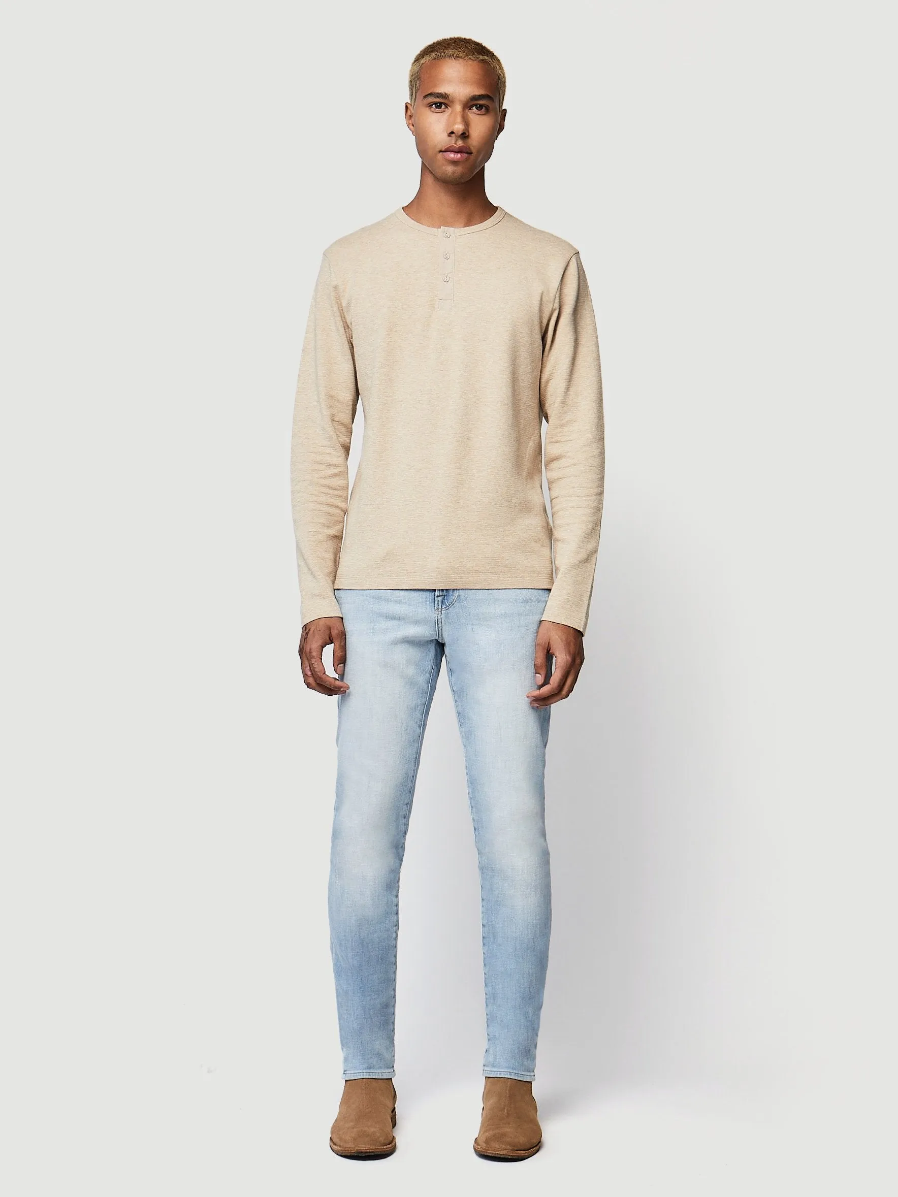 Long Sleeve Henley -- Prairie