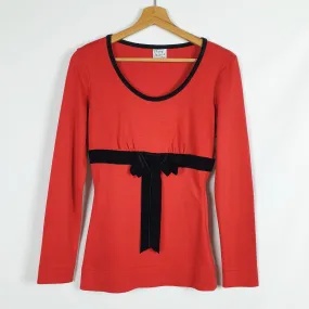 Maglia Moschino Cheap and chic rossa con fiocco