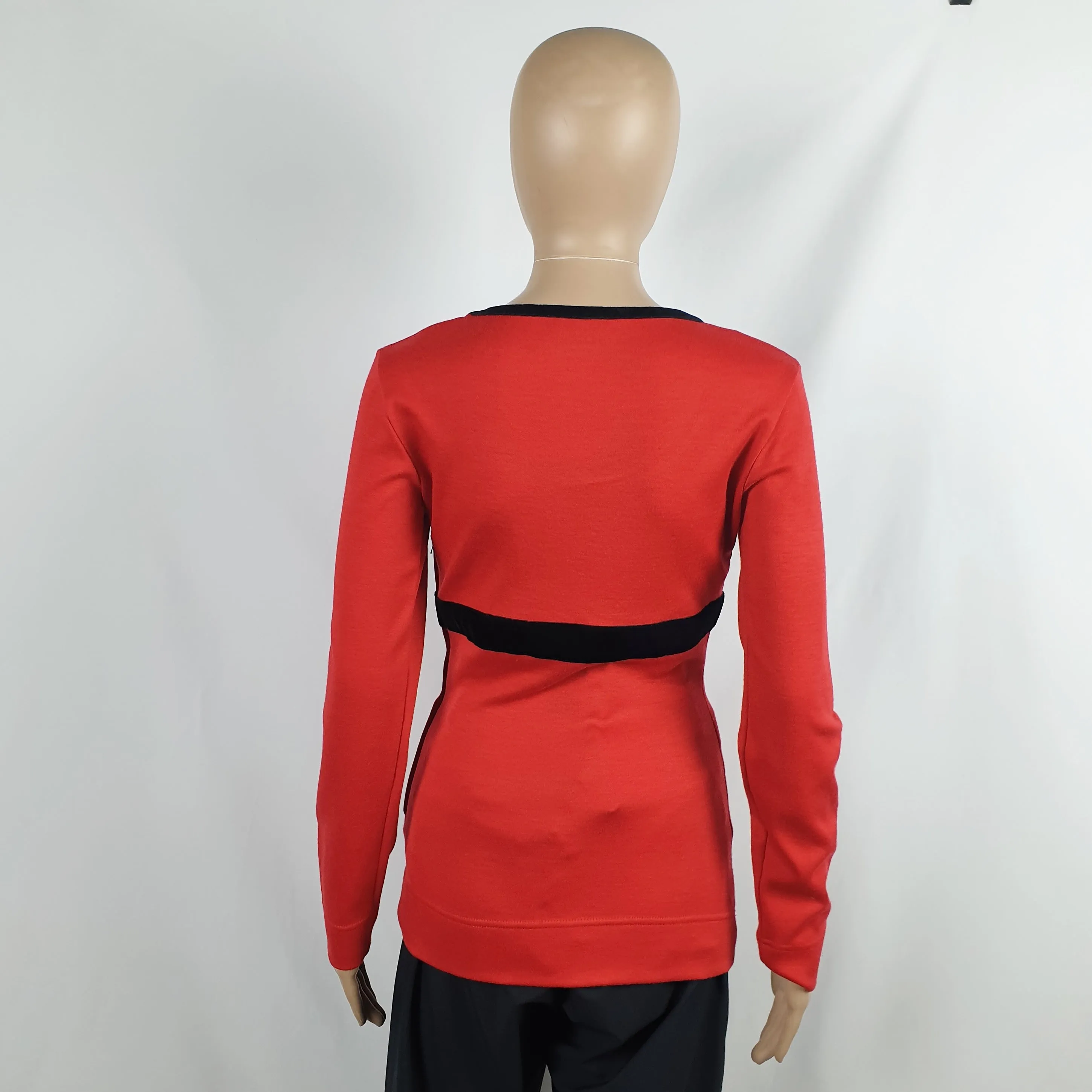 Maglia Moschino Cheap and chic rossa con fiocco