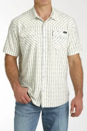 Men's Cinch Vintage Floral Western Camp Shirt - Cream