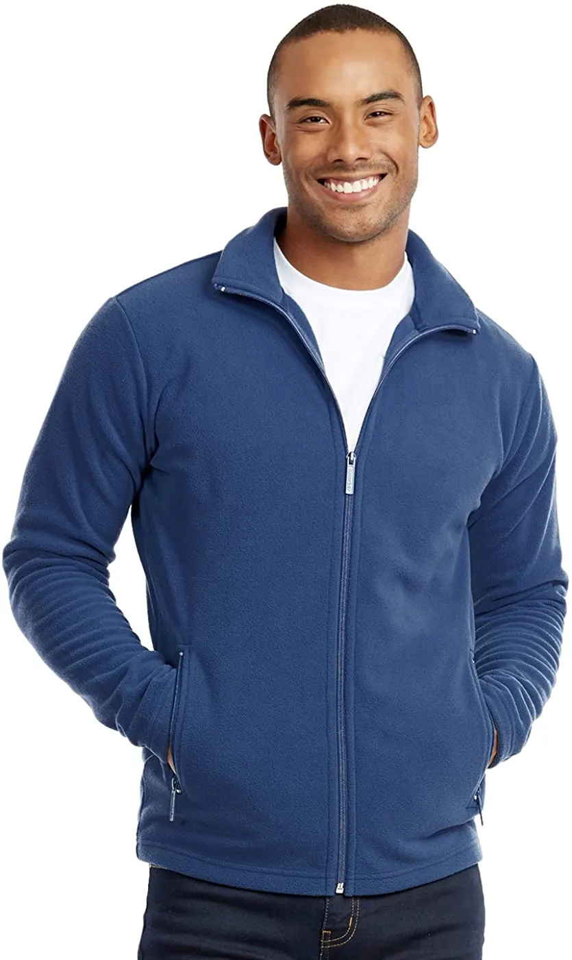 Men's Full-Zip Polar Fleece Lined Jacket Outdoor Warm Winter Coat with Pockets