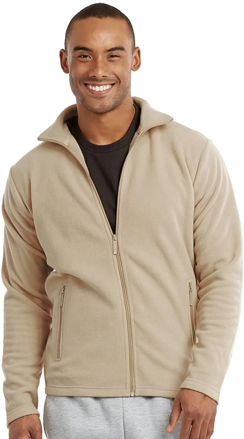 Men's Full-Zip Polar Fleece Lined Jacket Outdoor Warm Winter Coat with Pockets