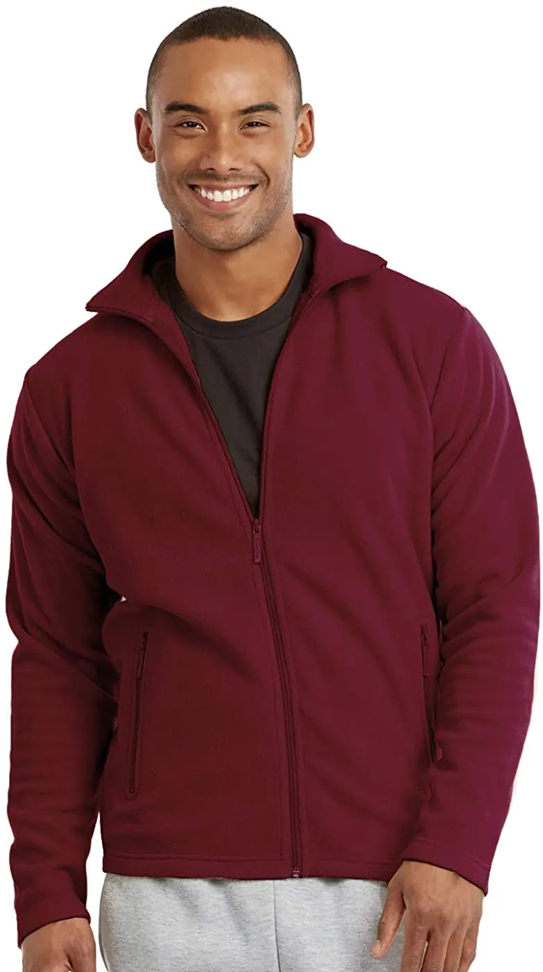 Men's Full-Zip Polar Fleece Lined Jacket Outdoor Warm Winter Coat with Pockets