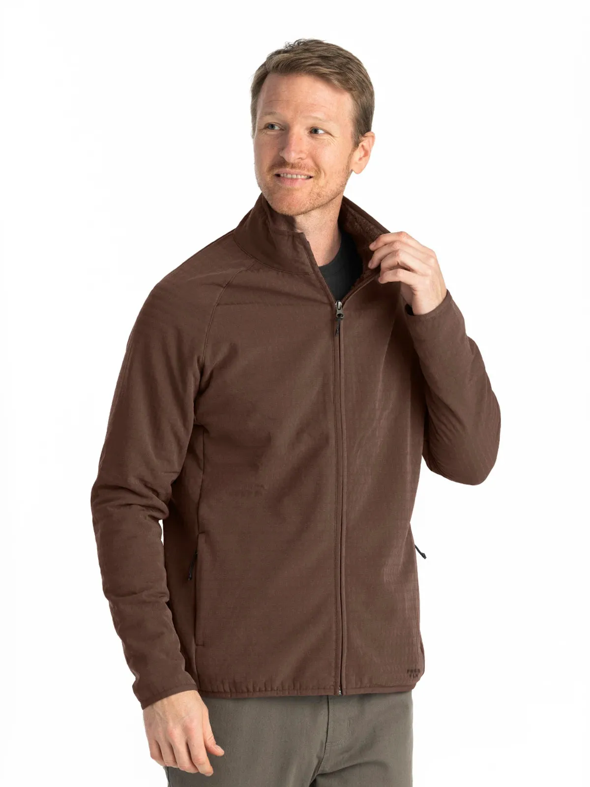 Men's Gridback Fleece Jacket - Mustang