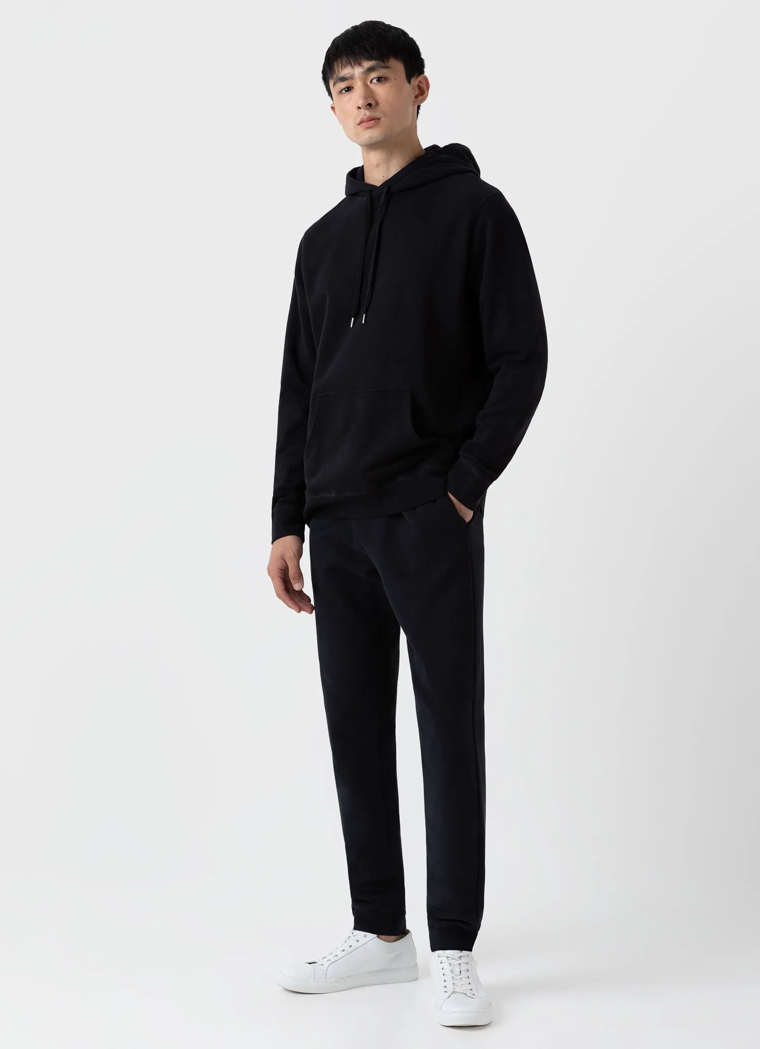 Men's Loopback Hoodie in Black