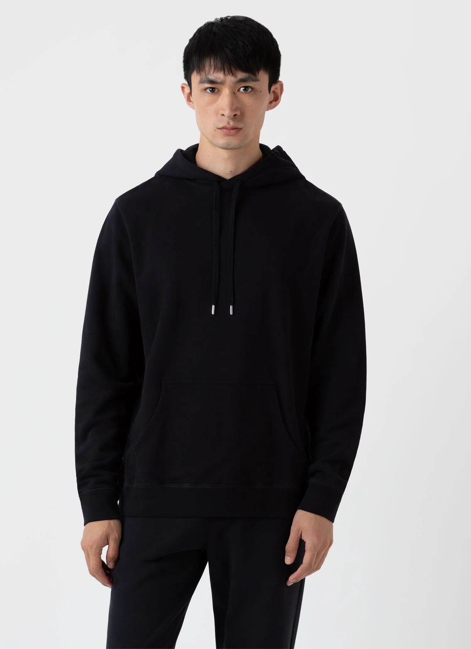 Men's Loopback Hoodie in Black