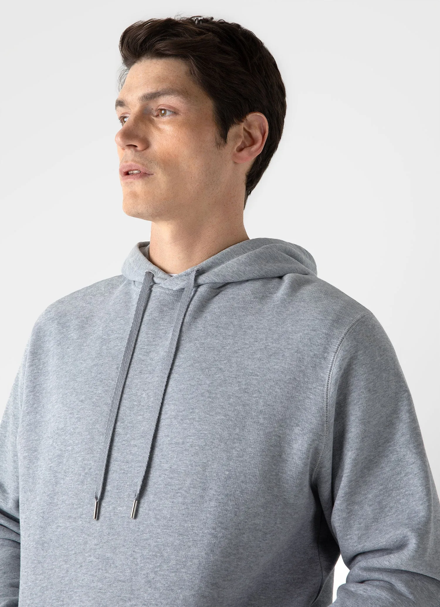 Men's Loopback Hoodie in Grey Melange