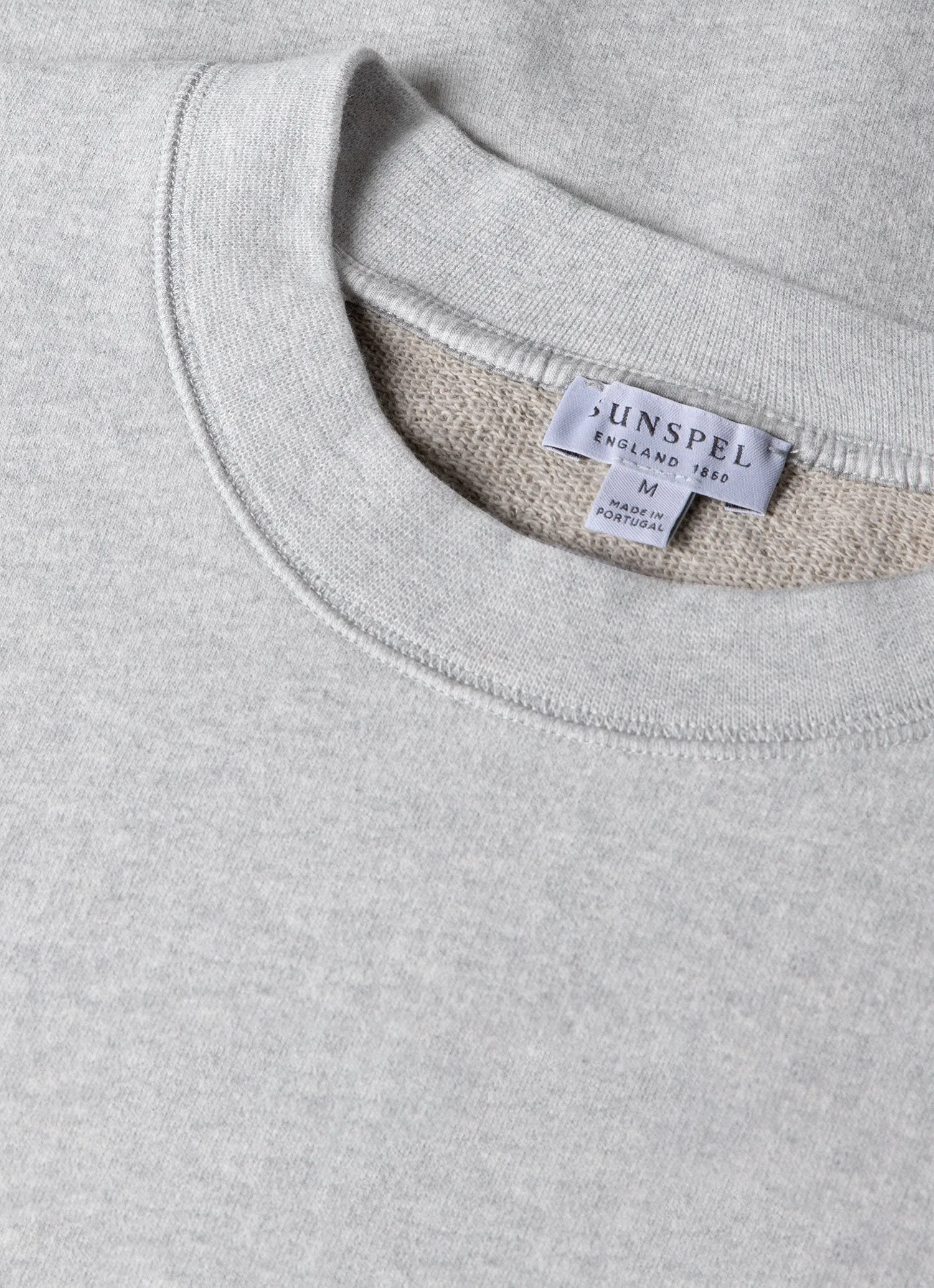 Men's Oversized Loopback Sweatshirt in Light Grey Melange