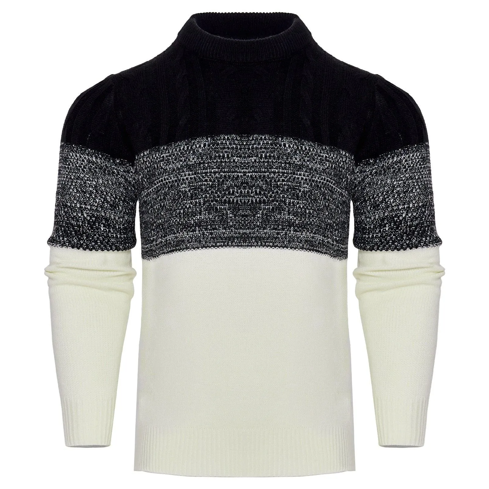 Men's Trendy Color Block Pullover Sweater