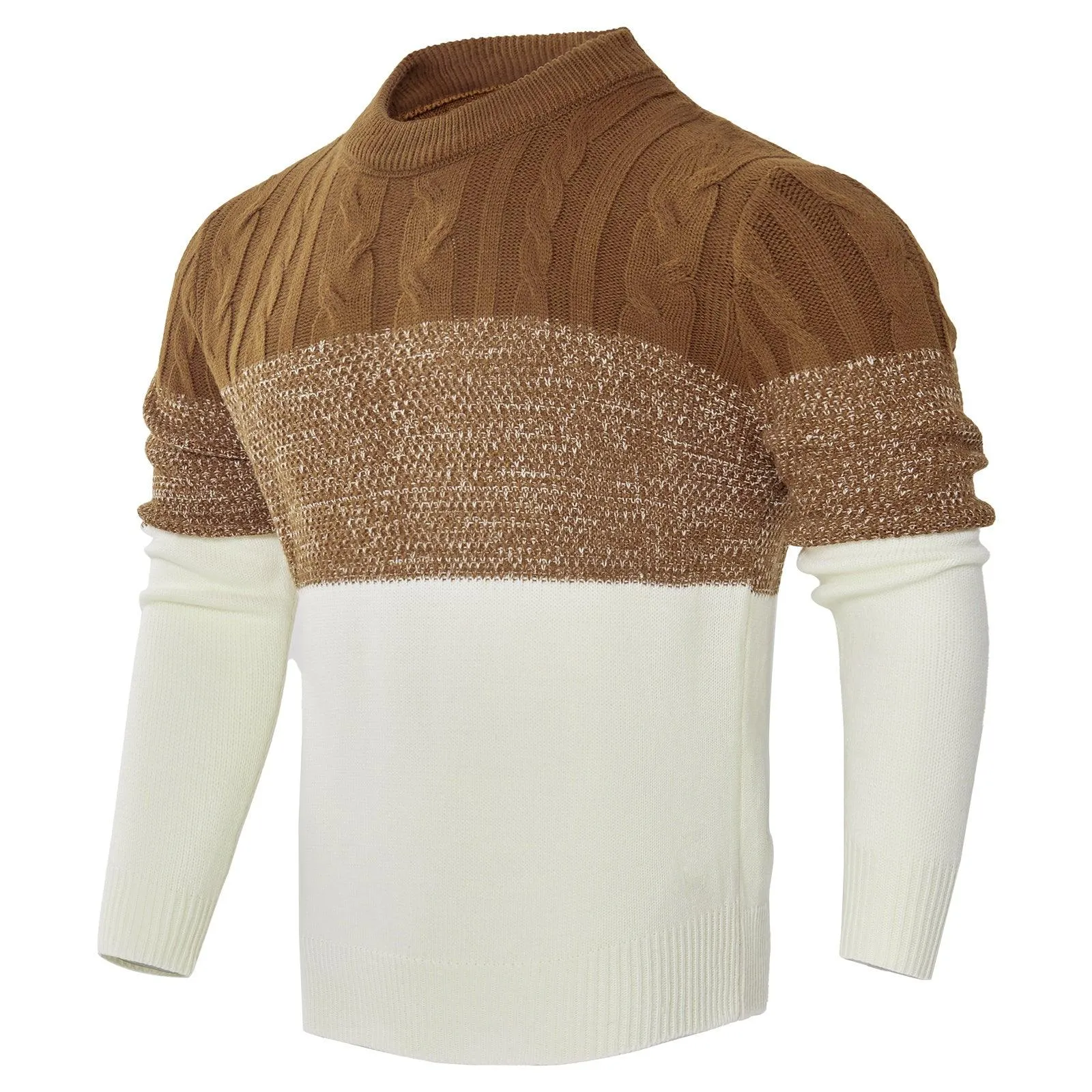 Men's Trendy Color Block Pullover Sweater