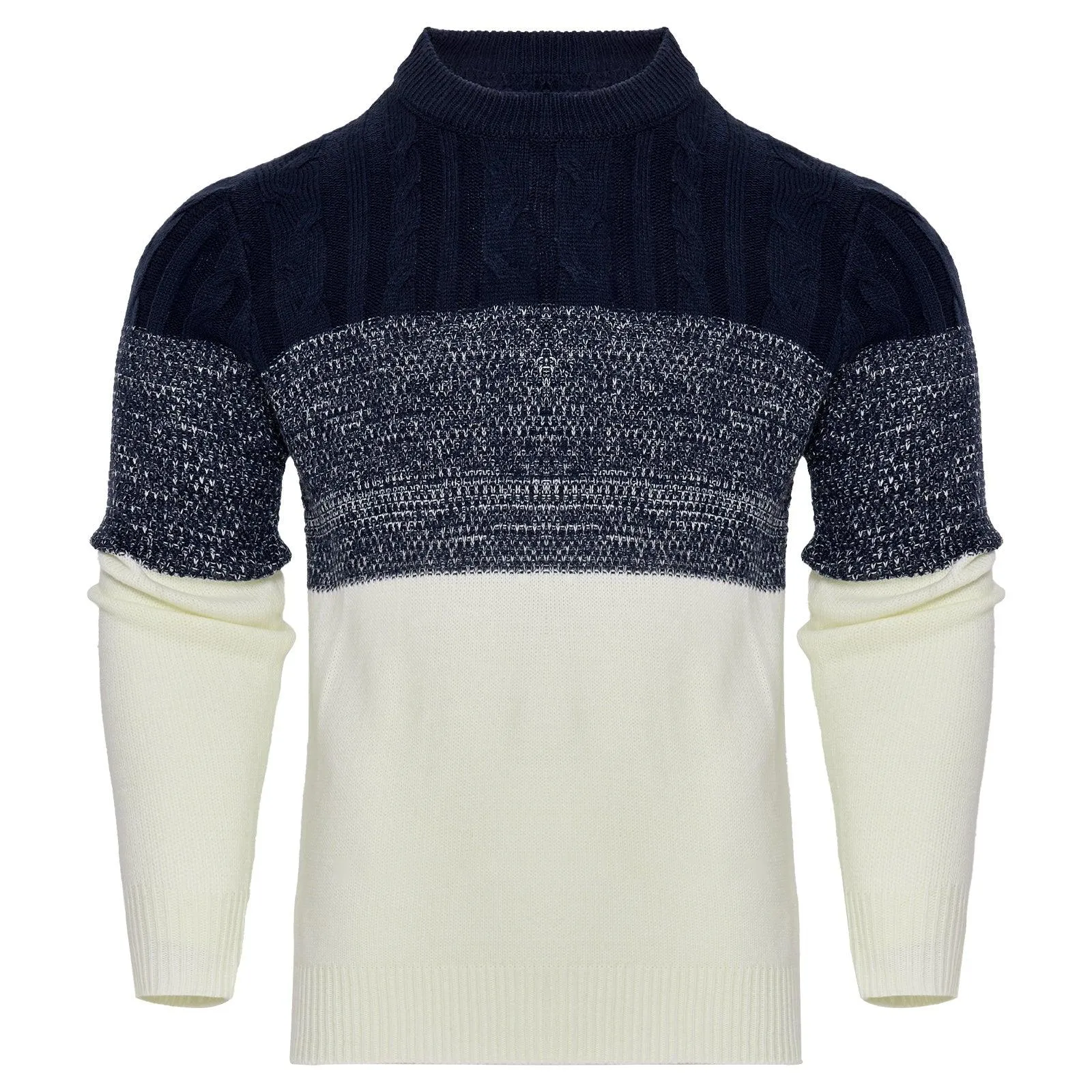 Men's Trendy Color Block Pullover Sweater