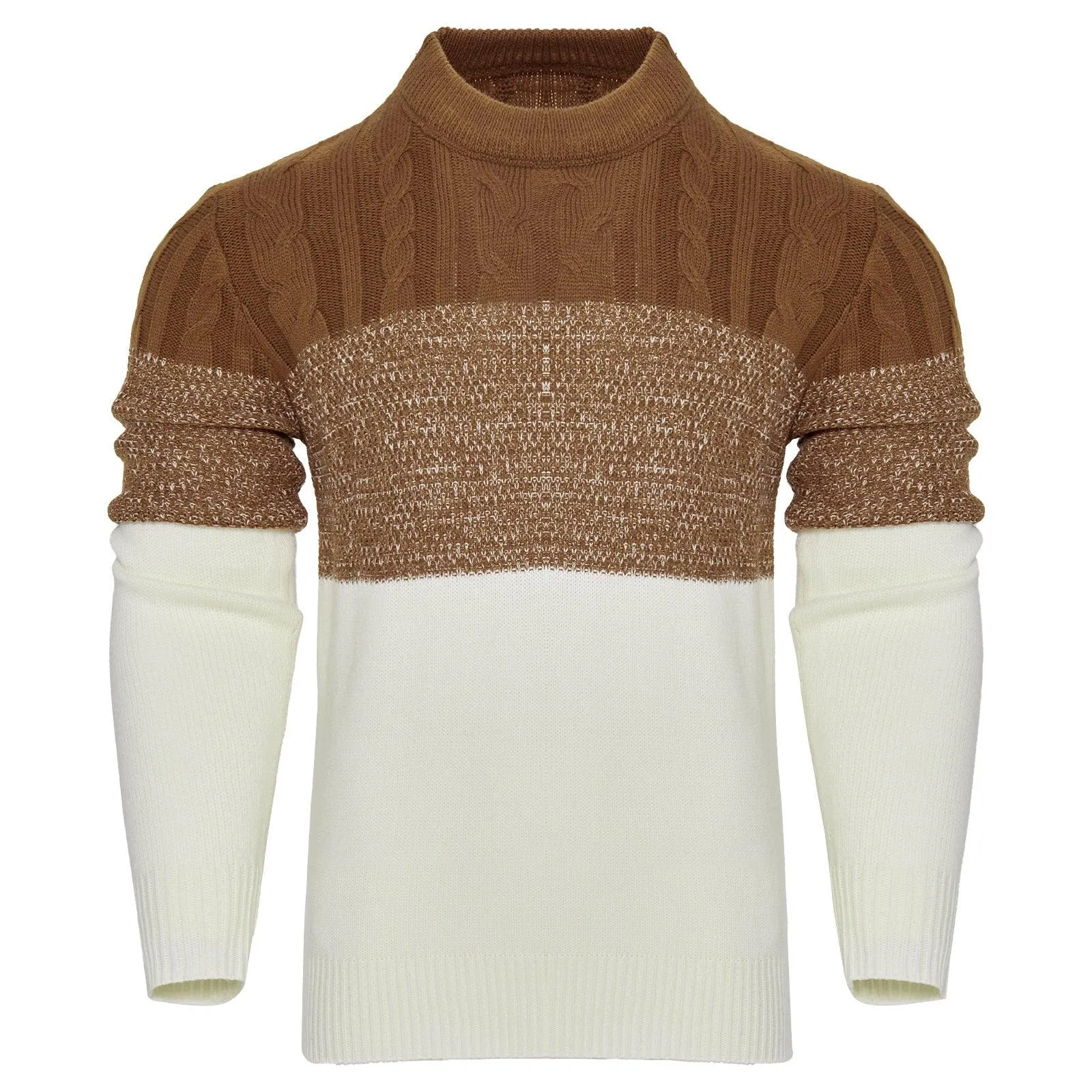 Men's Trendy Color Block Pullover Sweater