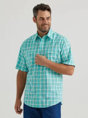 Men's Wrangler Turquoise Classic Short Sleeve Snap Shirt