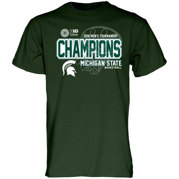 Michigan State Spartans 2016 Big 10 Basketball Champions Locker Room T-Shirt