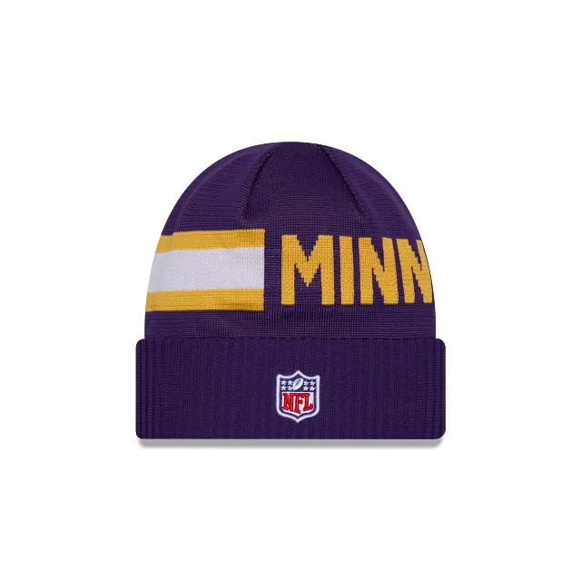 Minnesota Vikings NFL New Era Men's Purple 2024 Sideline Tech Knit Hat