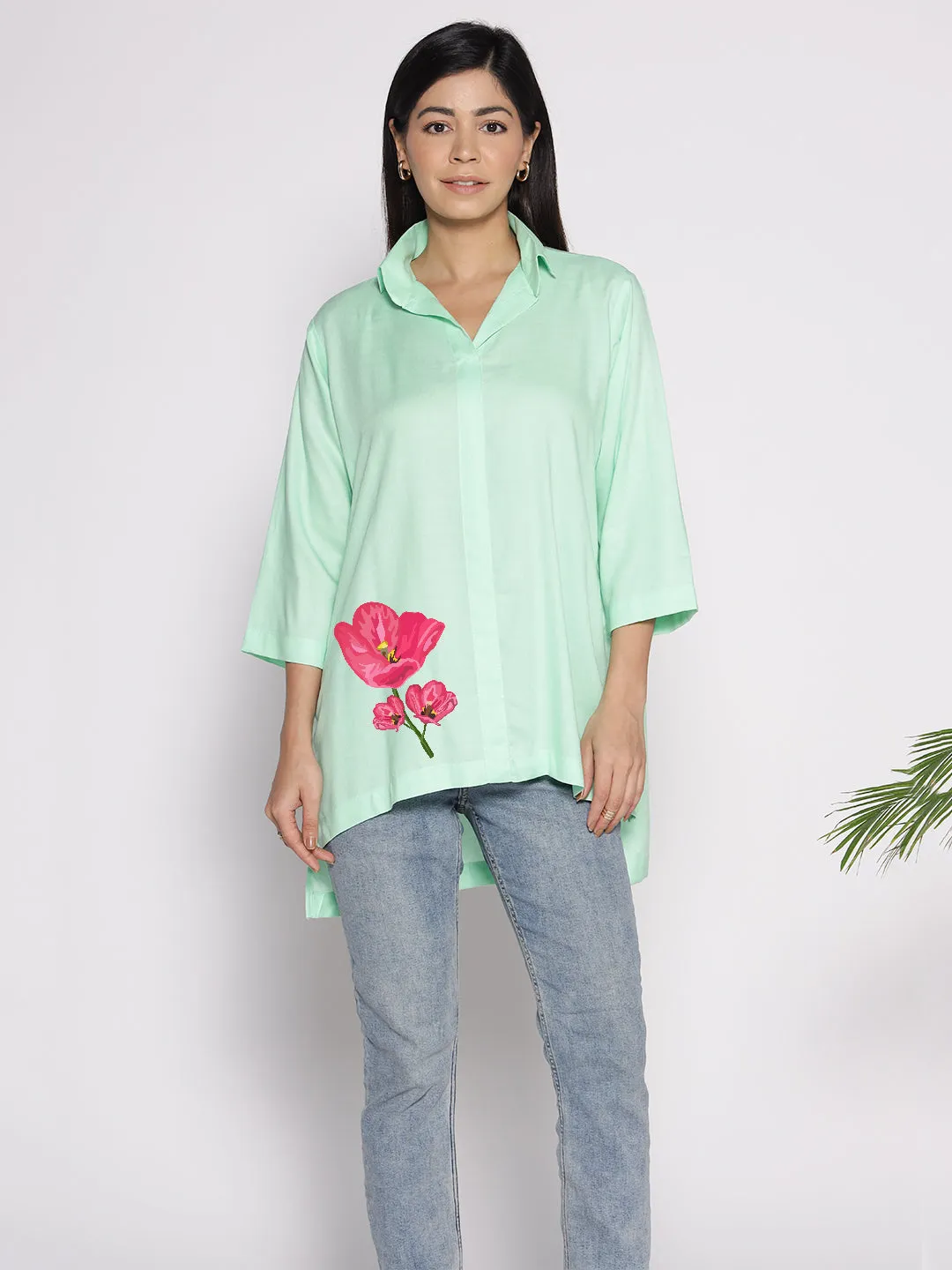 Mint Rayon ShirtTop - Hortensia