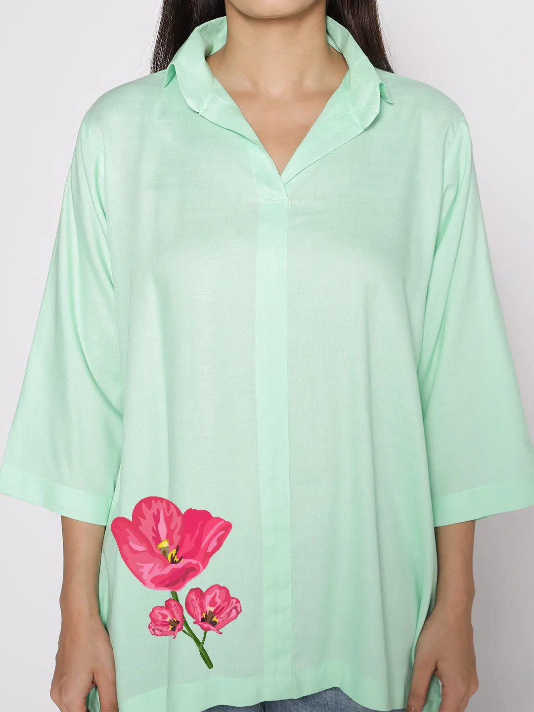 Mint Rayon ShirtTop - Hortensia