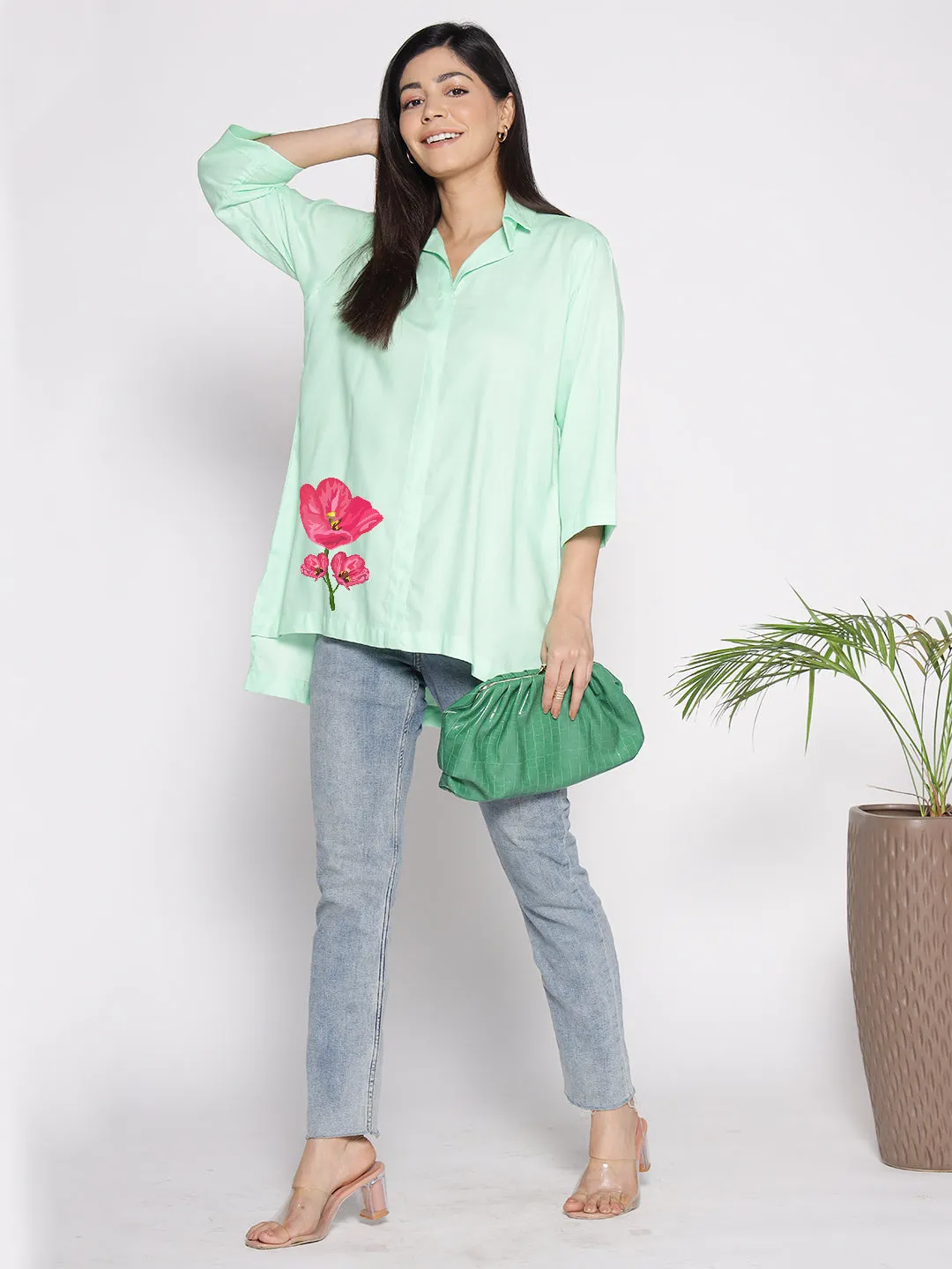 Mint Rayon ShirtTop - Hortensia