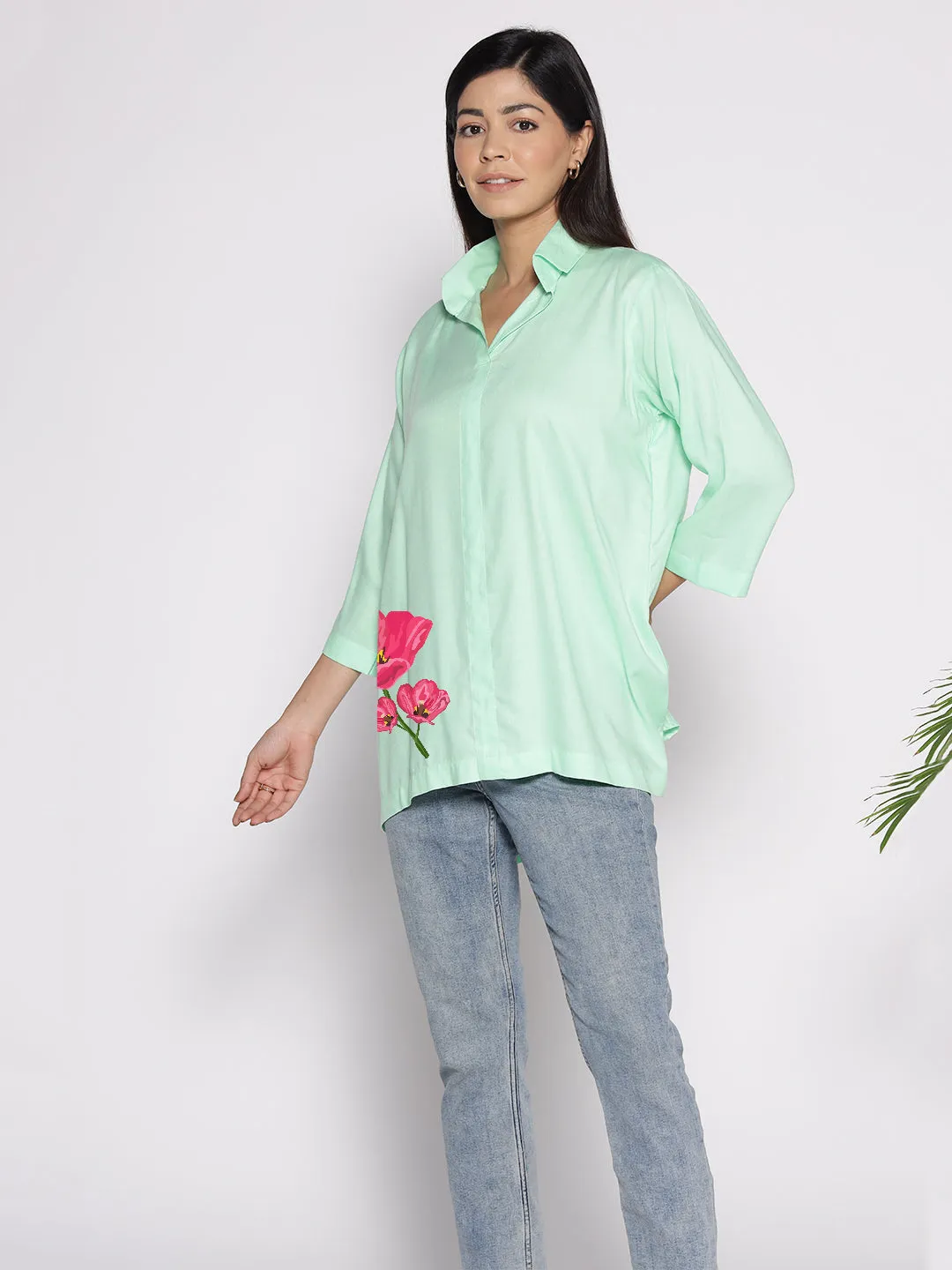 Mint Rayon ShirtTop - Hortensia