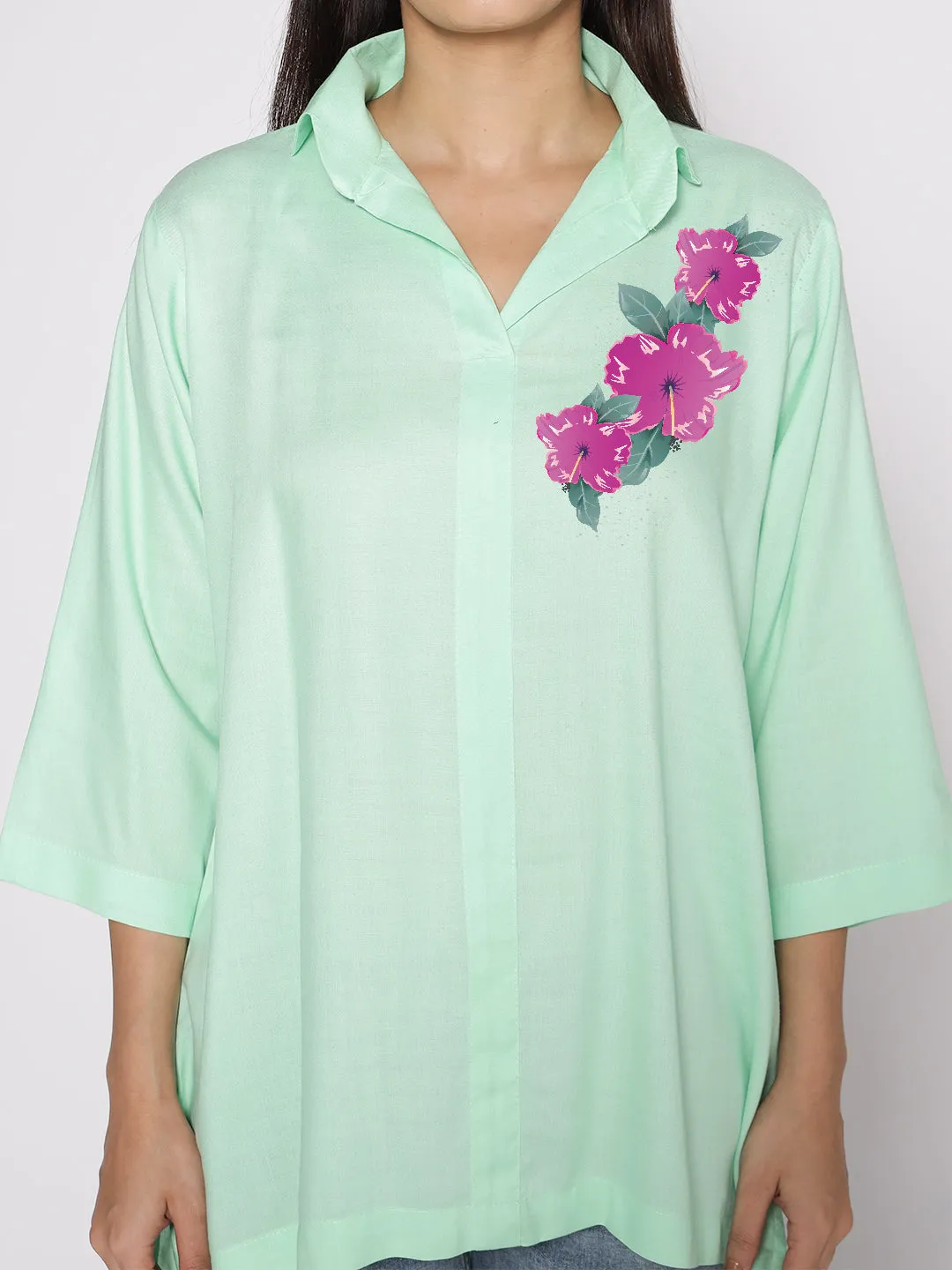 Mint Rayon ShirtTop - Verbena