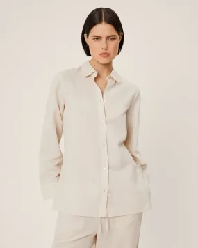 MSCH Mirilla Linen Mix Shirt in Fog