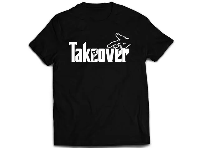 NJPW KATSUYORI SHIBATA BLACK 'TAKEOVER' T-SHIRT XL