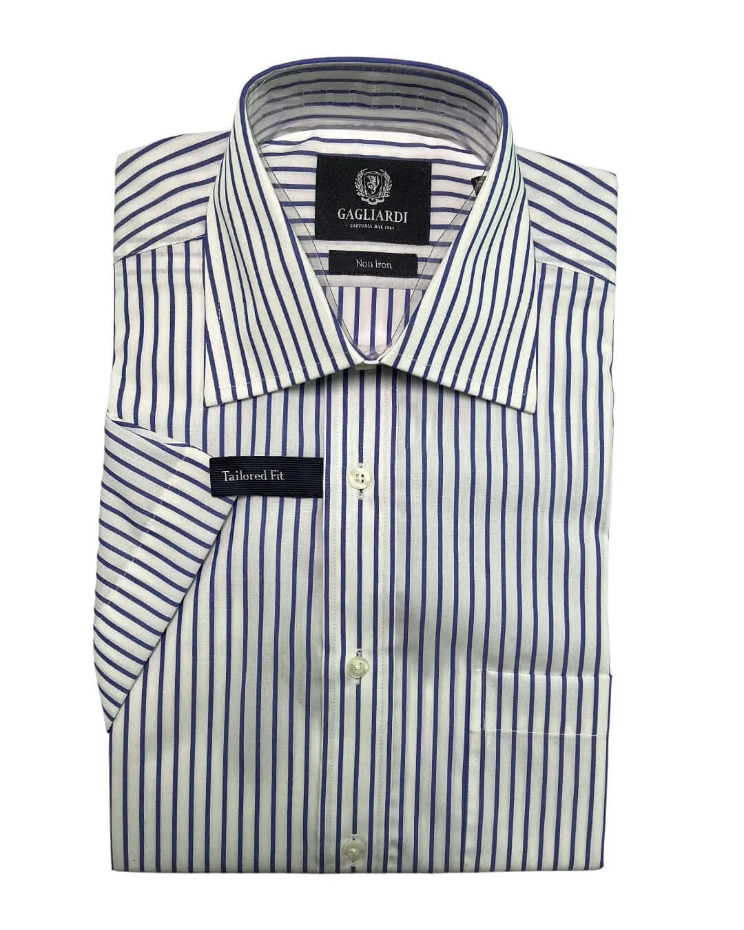 Non Iron Butcher Stripe Shirt