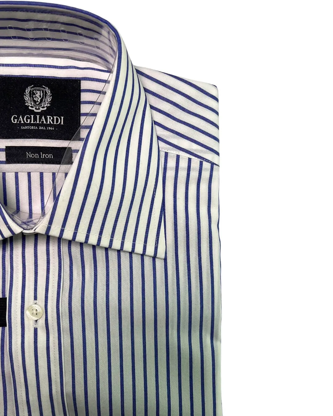 Non Iron Butcher Stripe Shirt