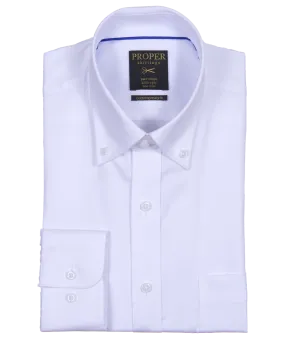 Non Iron White Button Down Shirt by Proper