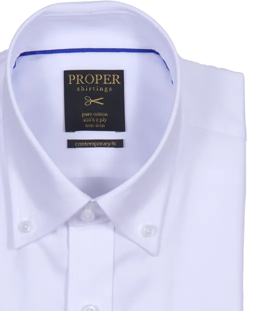 Non Iron White Button Down Shirt by Proper