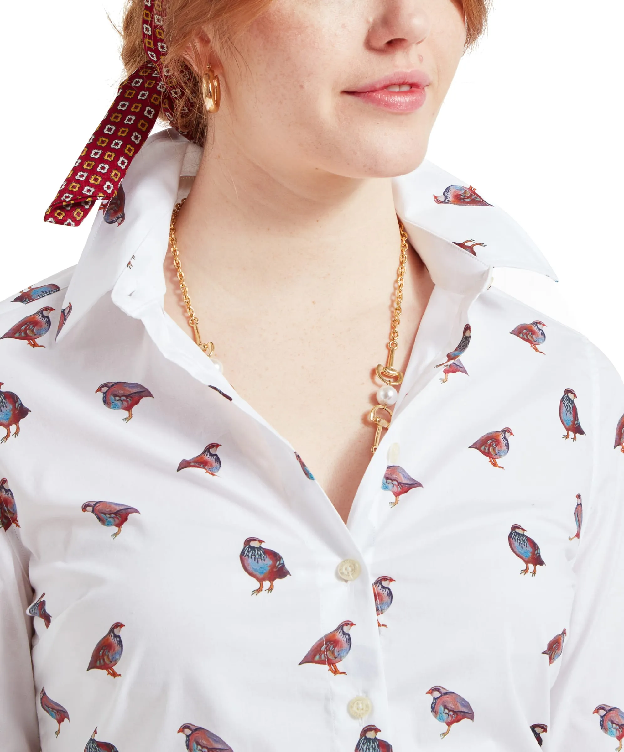 Norfolk Shirt - French Partridge Print