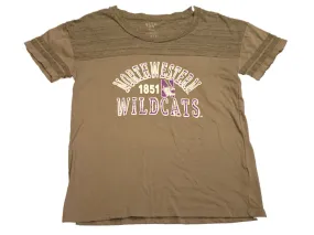 Northwestern Wildcats Blue 84 Women Gray Purple Short Sleeve T-Shirt (M)