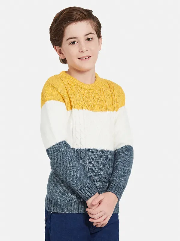 Octave Boys Colourblocked Acrylic Pullover Sweater