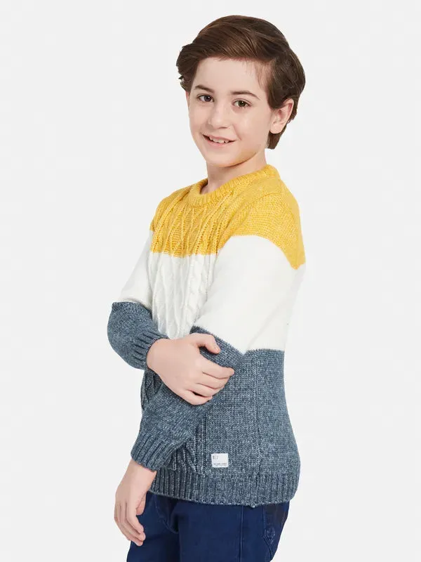 Octave Boys Colourblocked Acrylic Pullover Sweater