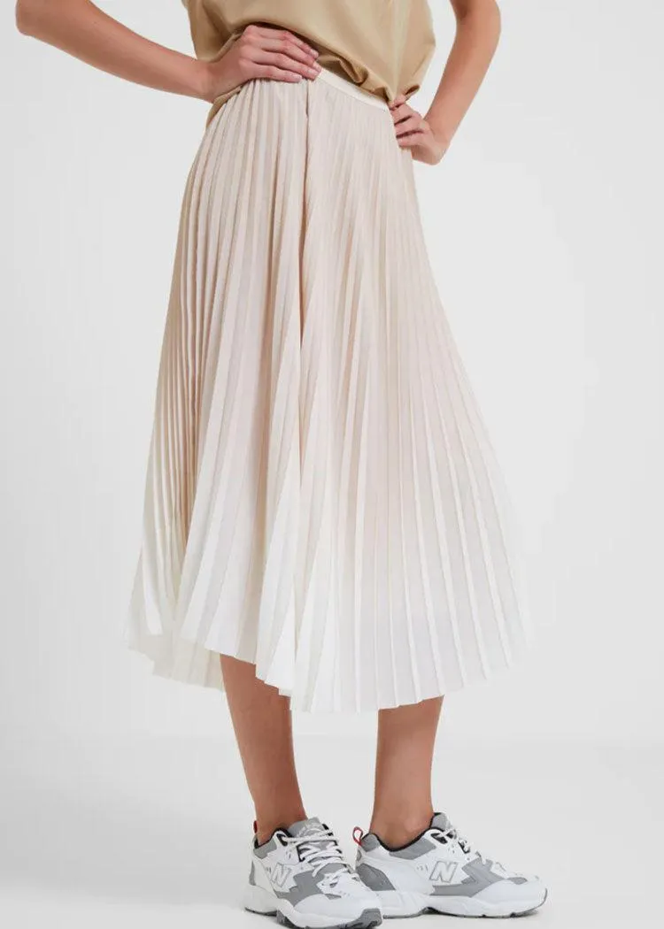 Ombre Sunburst Pleated Midi Skirt