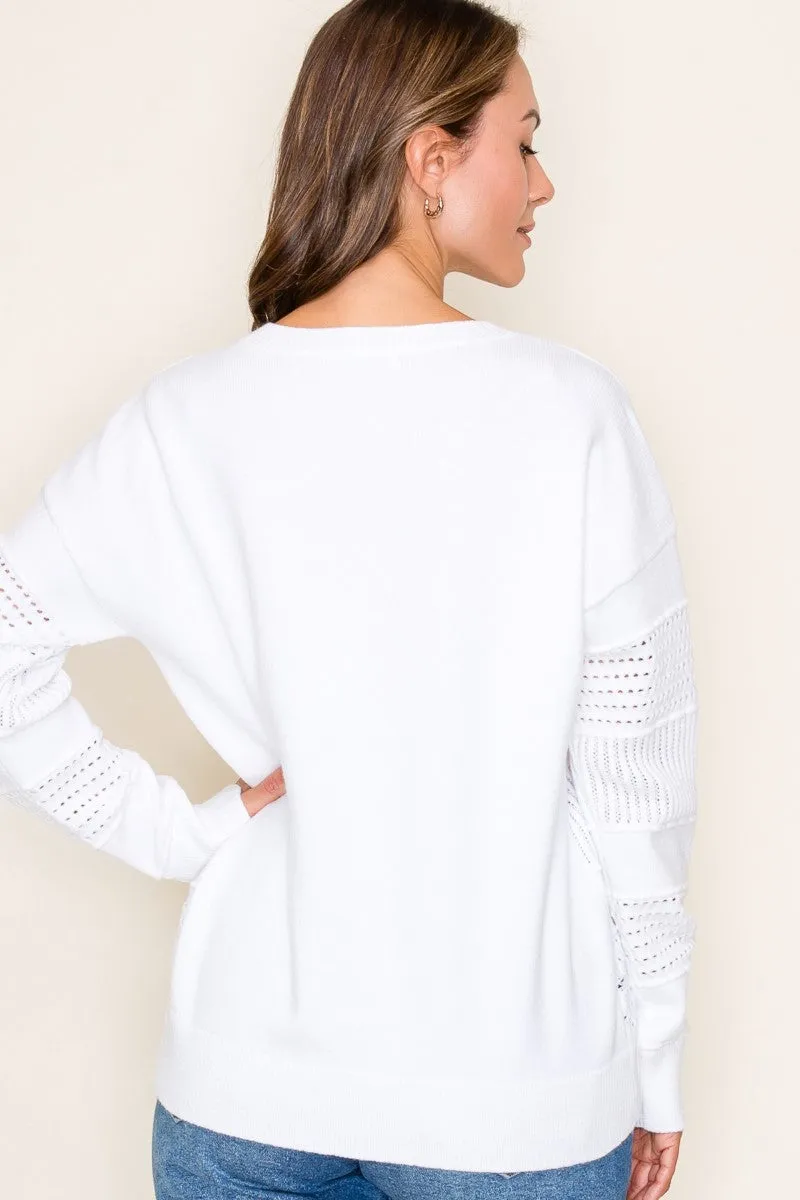 Open Knit Vneck Pullovers - 2 Colors!