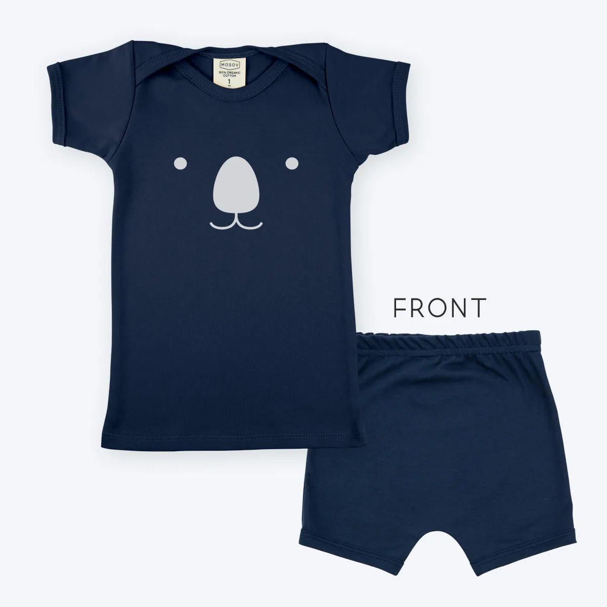 Organic Baby Navy Koala Set