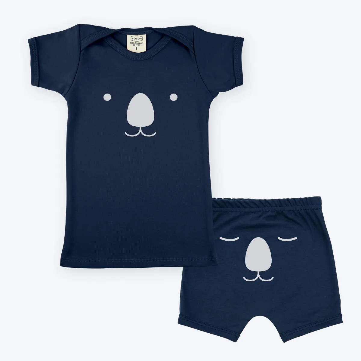 Organic Baby Navy Koala Set